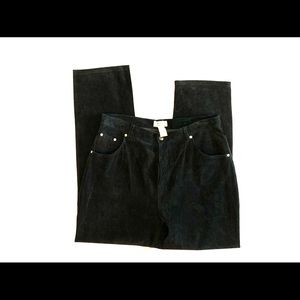 St John’s Bay Genuine Black Suede Pants size 18